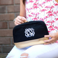 Monogrammed Cabana Cosmetic Bags