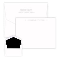 Boulevard Embossed Flat Correspondence Card

