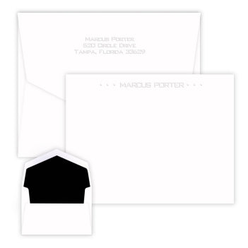 Boulevard Embossed Flat Correspondence Card