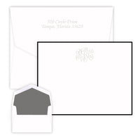 Delavan Monogram Embossed Flat Correspondence Card