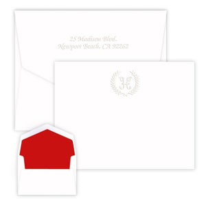 Harvest Embossed Flat Correspondence Card
