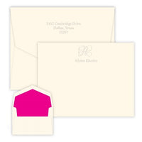 Capital Embossed Flat Correspondence Card
