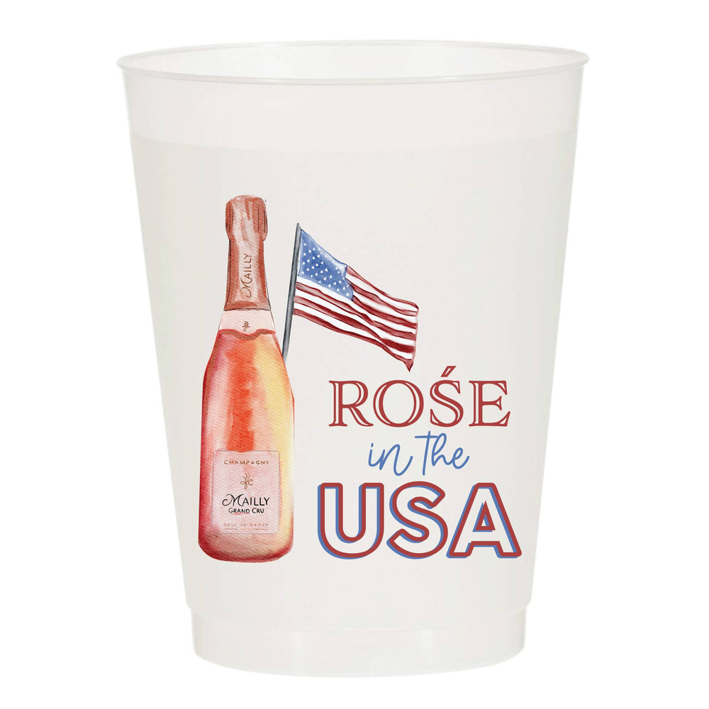Rose in the USA Frosted Cups