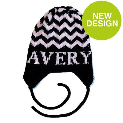 Personalized Chevron Hat with Earflaps