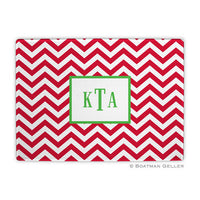 Chevron Red Glass Cutting Board