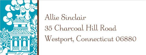 Chinoserie Address Label