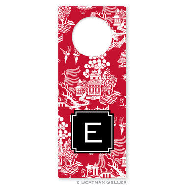 Chinoiserie Red Wine Tags