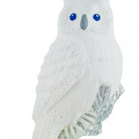 Glittered White Owl