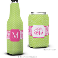 Greek Key Band Pink Koozies