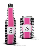 Alex Houndstooth Black Koozies
