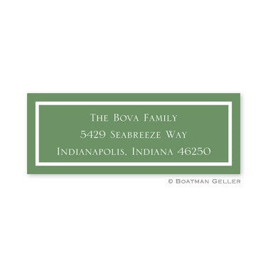 Classic Green Address Label