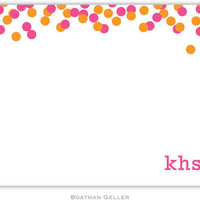 Confetti Pink & Orange Flat Notecard