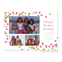Confetti Pink and Green Flat Photocard