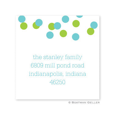 Confetti Teal and Green Stickers