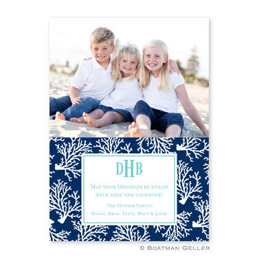 Coral Repeat Navy Flat Photocard