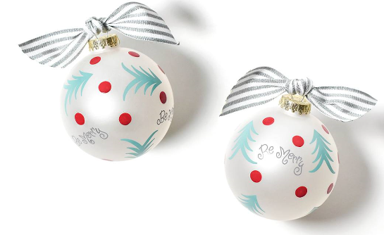 Be Merry Glass Ornament