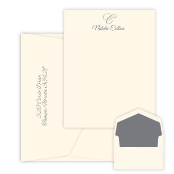 Waterton - Raised Ink Flat Correspondence Card