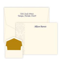 Damask Card - Raised Ink
