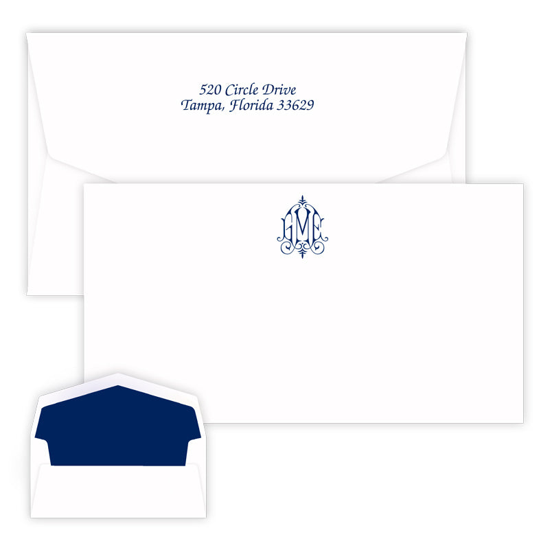 Delavan Monogram Raised Ink Flat Chesapeake Card