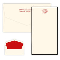 Classic Monogram Raised Ink Flat Chesapeake Card
