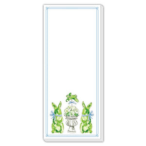 Bunny Topiaries Skinny Notepad