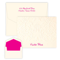 Damask  - Raised Ink Folded Notes
