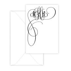 Celeste Monogram Vertical Enclosure - Raised Ink