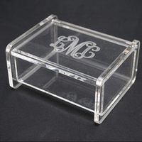 Monogrammed Acrylic Small Hinged Box