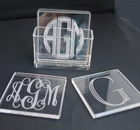 Monogrammed Square Coasters

