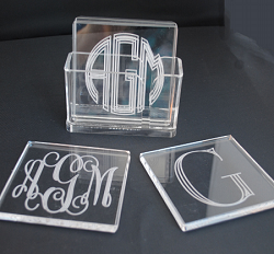 Monogrammed Square Coasters