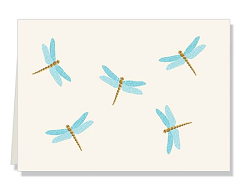 Personalized Dragonfly Folded Notes