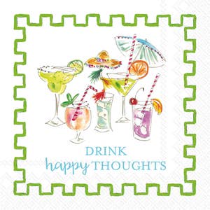 Rosanne Beck Happy Thoughts Cocktail Napkins