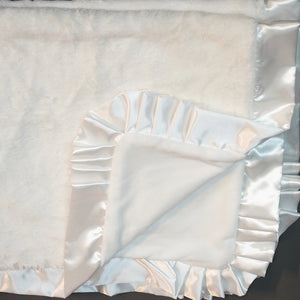 Satin Ruffle Trim Blanket