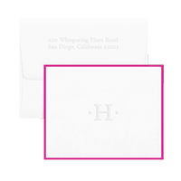 One-Initial Bordered Note - Double Thick
