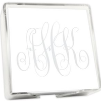 Henley Watercolor Monogram Memo Square w/Holder