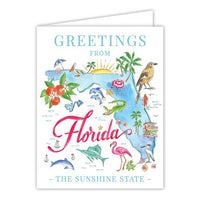 Florida Handpainted Icons Greeting Card