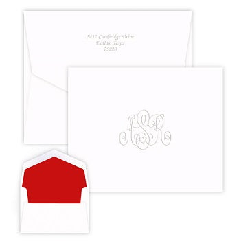 Classic Monogram Embossed Folded Notes