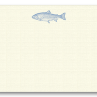 Trout in Steel Flat Note Card