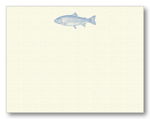 Trout in Steel Flat Note Card