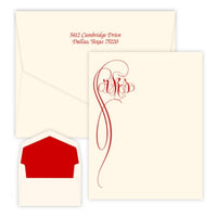 Fiona Oversized Monogram Raised Ink Folded Notes
