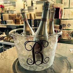 Monogrammed Acrylic Party Bucket