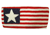Beaded USA Flag Clutch
