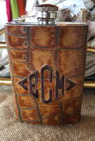 Monogrammed Gator Flask
