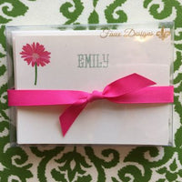 Personalized Gerber Daisy Flat Notes