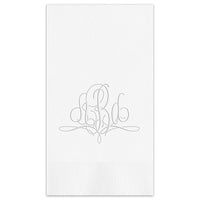 Paris Monogram Guest Towel - Embossed