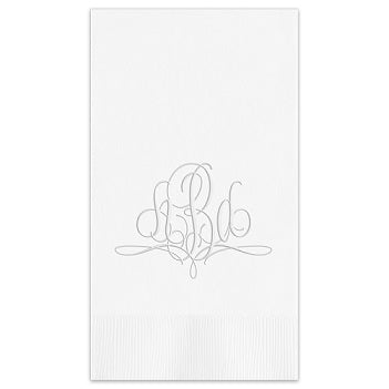 Paris Monogram Guest Towel - Embossed