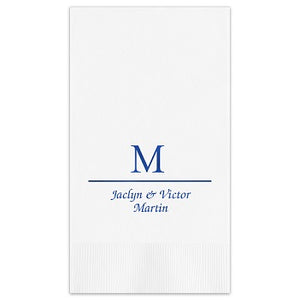 Initial and Name Guest Towel - Foil-Pressed