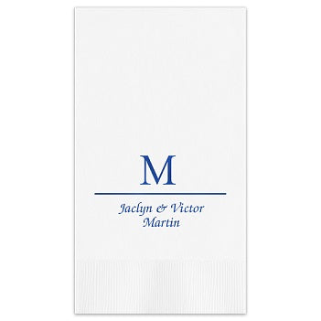 Initial and Name Guest Towel - Foil-Pressed