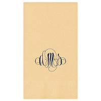 Firenze Monogram Guest Towel - Foil-Pressed