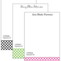 Personalized Giddy Gingham Notepad Collection